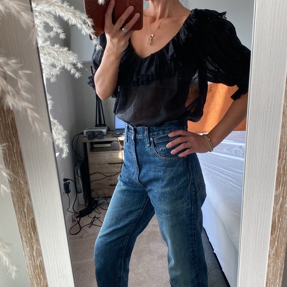 NWT Doen ramie ruffle blouse - Picture 4 of 5